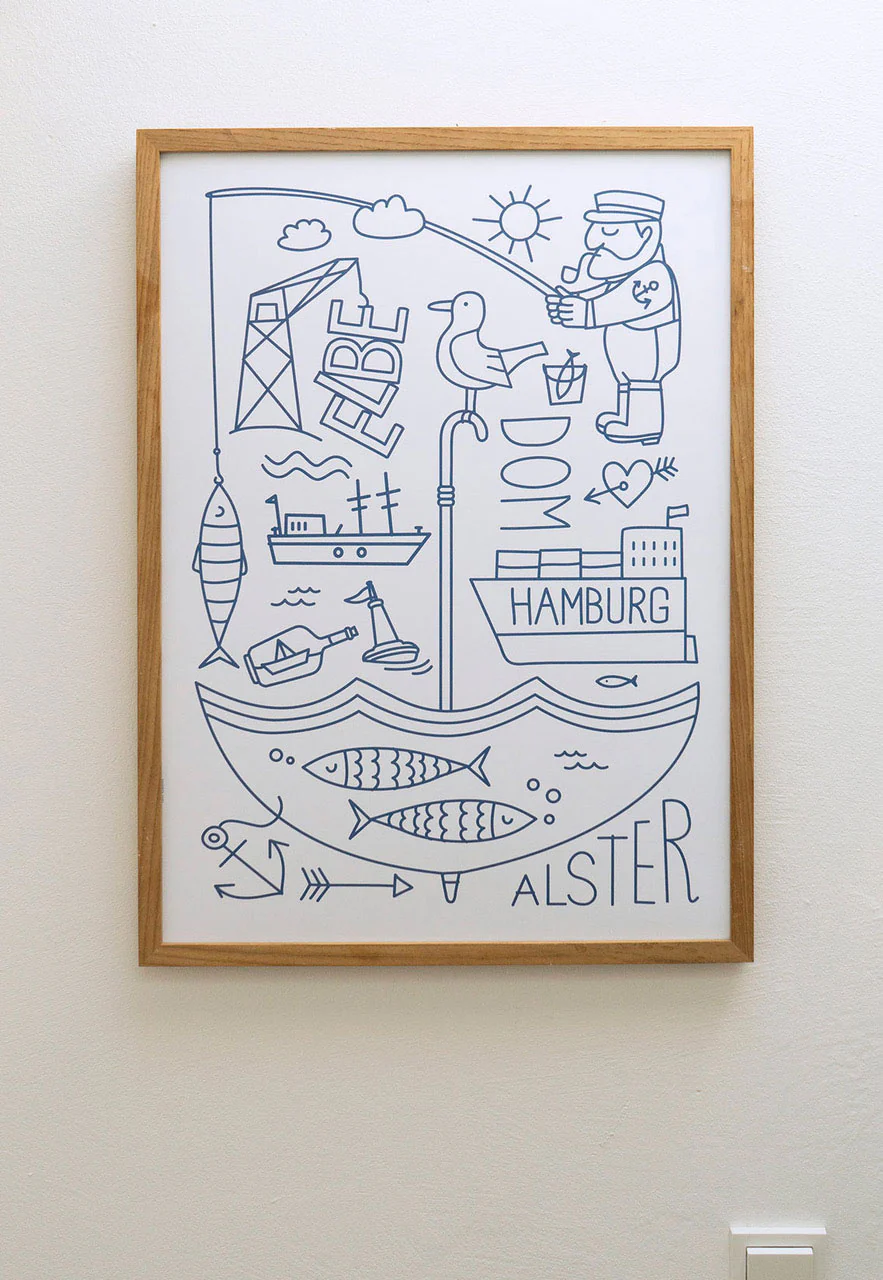 Hamburg Elbe Alster Poster – Bild 2